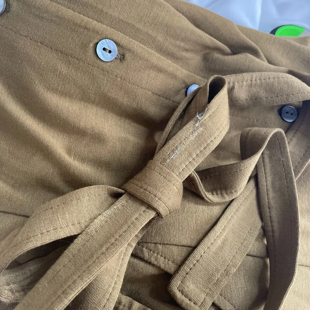 Like New Garnet Hill Tencel Long Sleeve Belted Dress‎ S